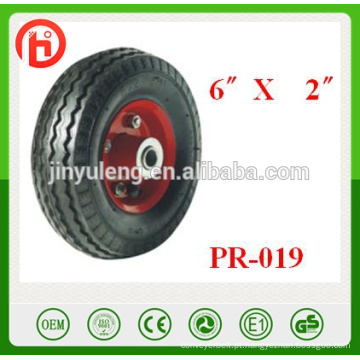 pneu de carrinho de mão pequeno / pneu 6&#39;&#39;x2 &#39;&#39;, rodas pneumáticas para trailer, rodízio / roda de borracha